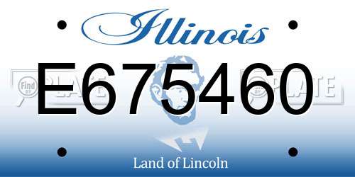 E675460 Illinois License Plate