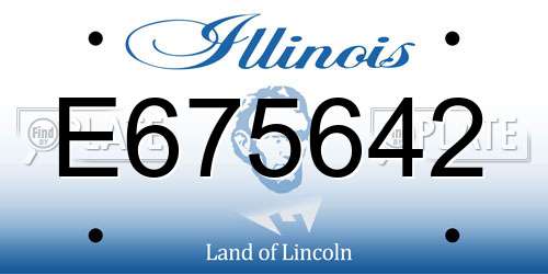 E675642 Illinois License Plate