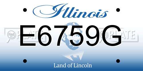E6759G Illinois License Plate