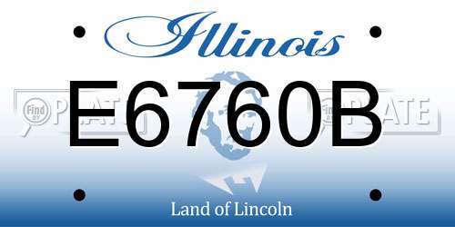 E6760B Illinois License Plate