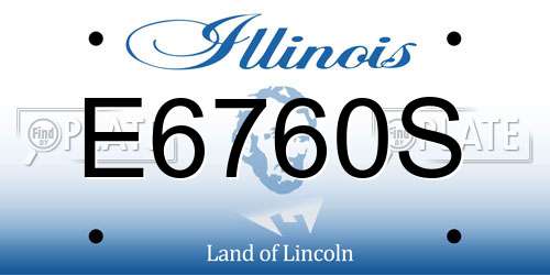 E6760S Illinois License Plate