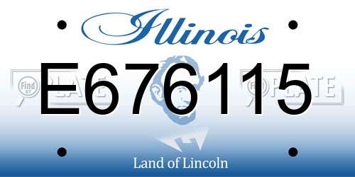 E676115 Illinois License Plate