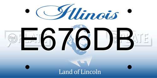 E676DB Illinois License Plate