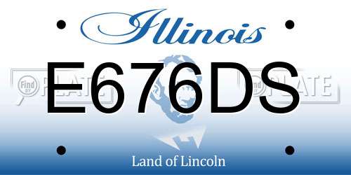 E676DS Illinois License Plate