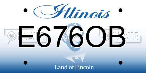 E676OB Illinois License Plate