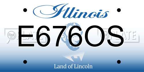 E676OS Illinois License Plate