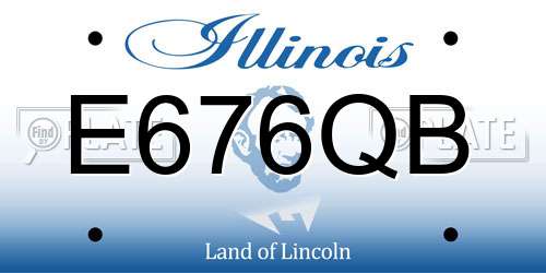 E676QB Illinois License Plate