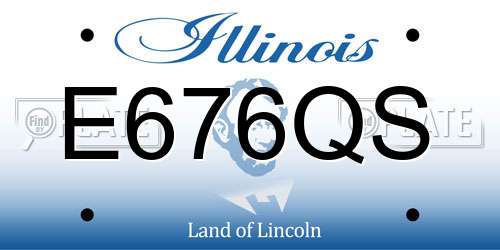 E676QS Illinois License Plate