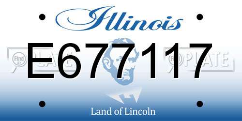 E677117 Illinois License Plate