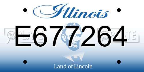 E677264 Illinois License Plate
