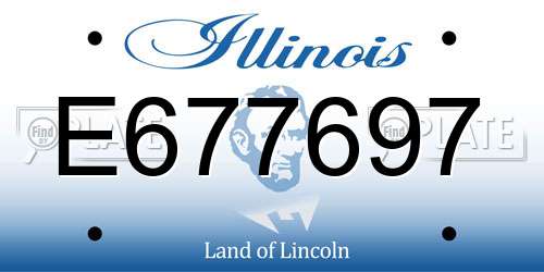 E677697 Illinois License Plate
