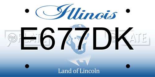 E677DK Illinois License Plate