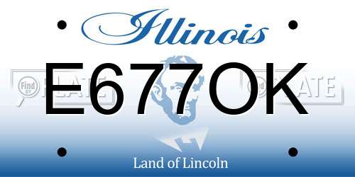 E677OK Illinois License Plate