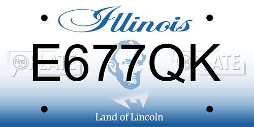 E677QK Illinois License Plate