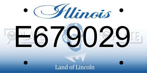 E679029 Illinois License Plate