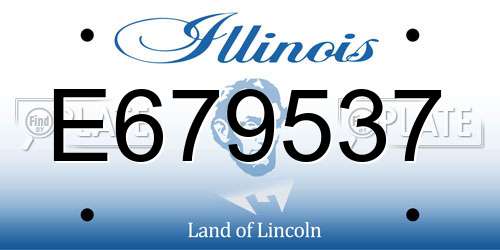E679537 Illinois License Plate