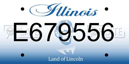 E679556 Illinois License Plate
