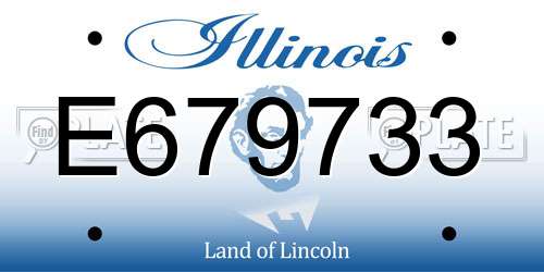 E679733 Illinois License Plate