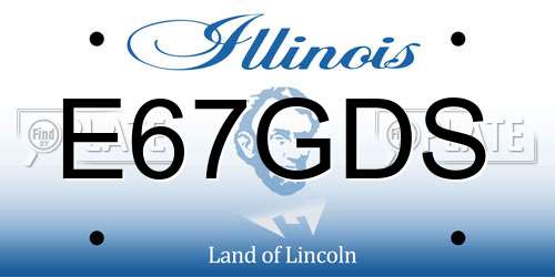 E67GDS Illinois License Plate