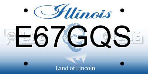 E67GQS Illinois License Plate