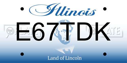 E67TDK Illinois License Plate