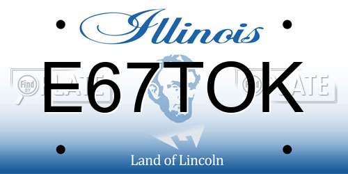 E67TOK Illinois License Plate