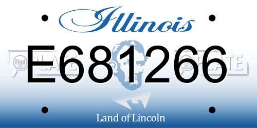 E681266 Illinois License Plate