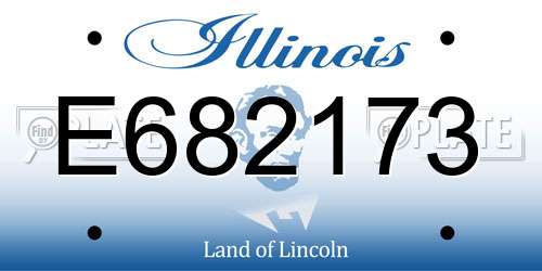 E682173 Illinois License Plate