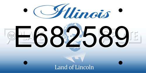E682589 Illinois License Plate