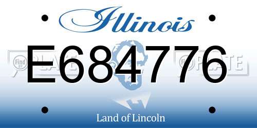 E684776 Illinois License Plate