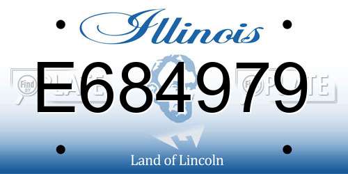 E684979 Illinois License Plate