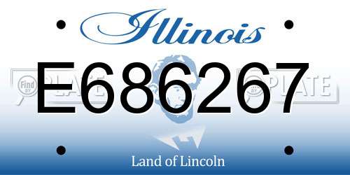 E686267 Illinois License Plate