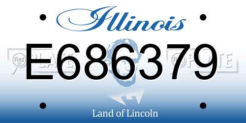 E686379 Illinois License Plate