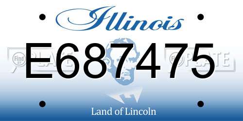 E687475 Illinois License Plate