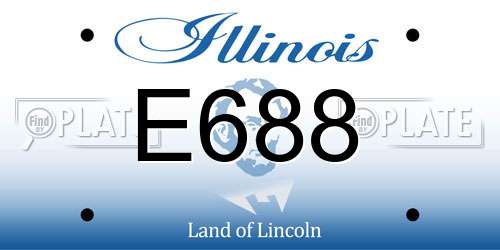 E688 Illinois License Plate