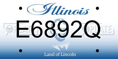 E6892Q Illinois License Plate