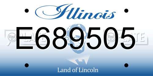 E689505 Illinois License Plate