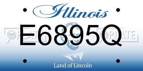 E6895Q Illinois License Plate