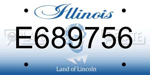 E689756 Illinois License Plate