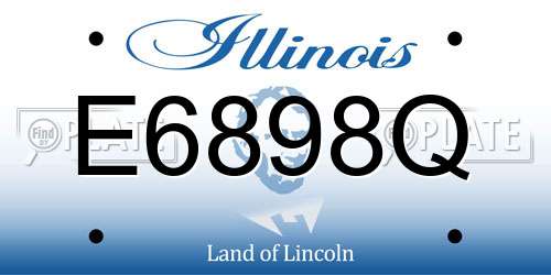 E6898Q Illinois License Plate
