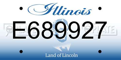 E689927 Illinois License Plate