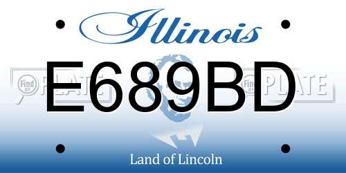 E689BD Illinois License Plate