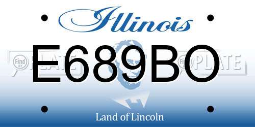 E689BO Illinois License Plate