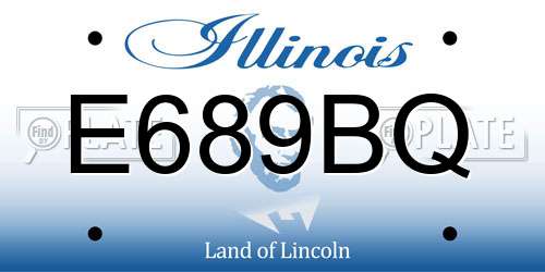 E689BQ Illinois License Plate