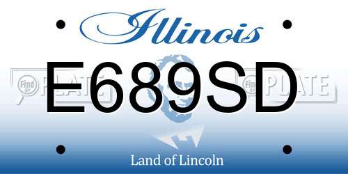 E689SD Illinois License Plate