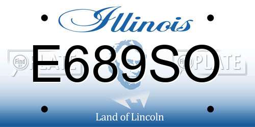 E689SO Illinois License Plate