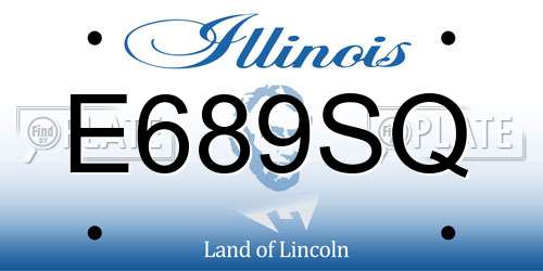 E689SQ Illinois License Plate