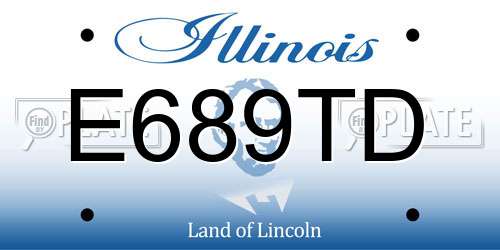E689TD Illinois License Plate