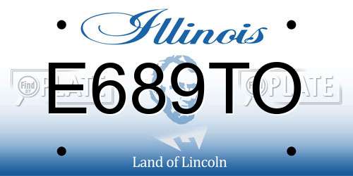 E689TO Illinois License Plate