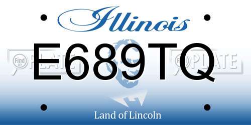 E689TQ Illinois License Plate